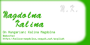 magdolna kalina business card